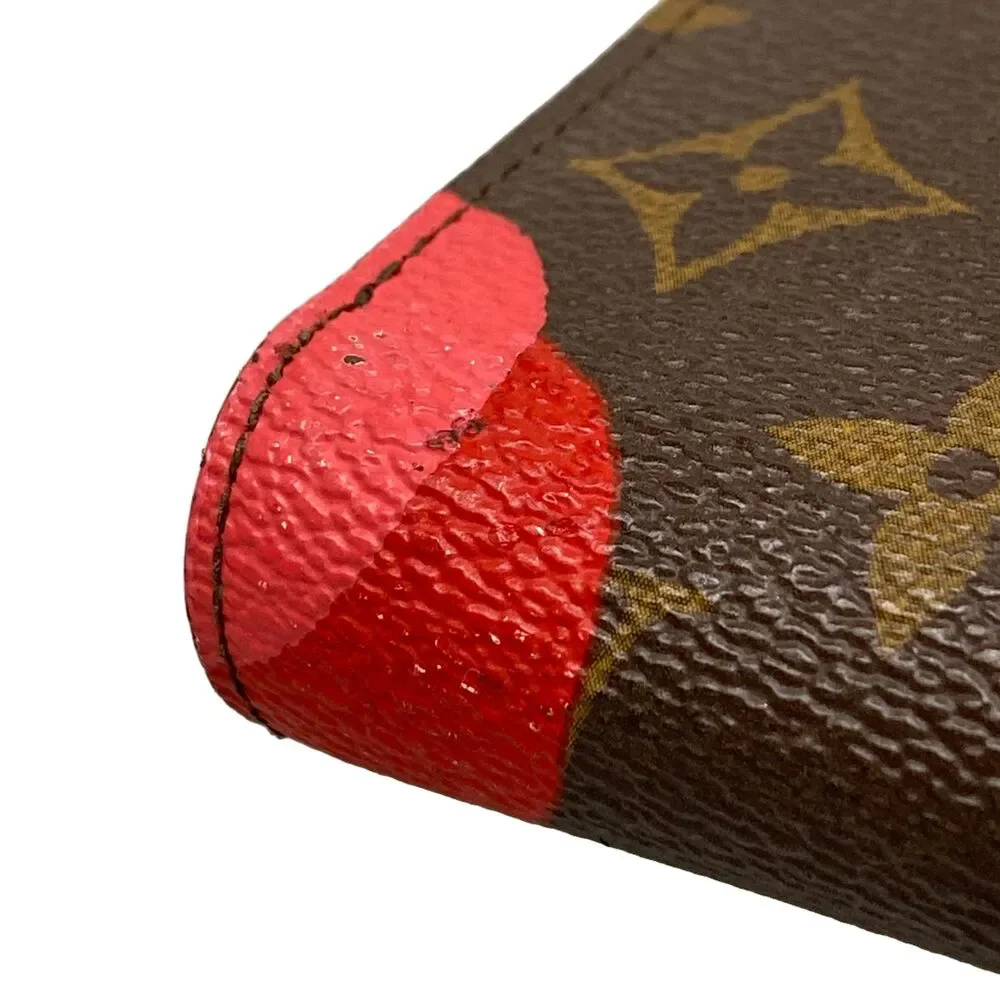 Louis Vuitton Zippy Wallet Monogram Ramage Long Wallet M60927 Grenade Coral